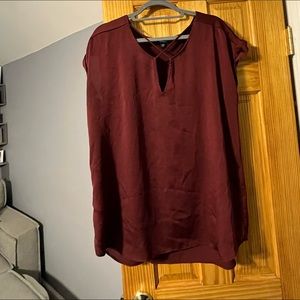 Express gramercy top- satin red